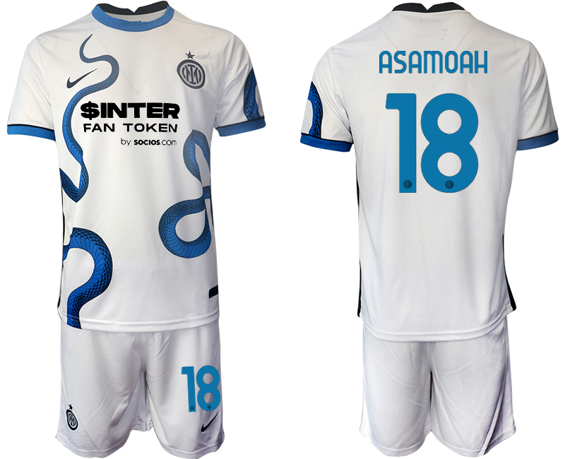 Men 2021-2022 Club Inter Milan away white #18 Soccer Jersey->inter milan jersey->Soccer Club Jersey